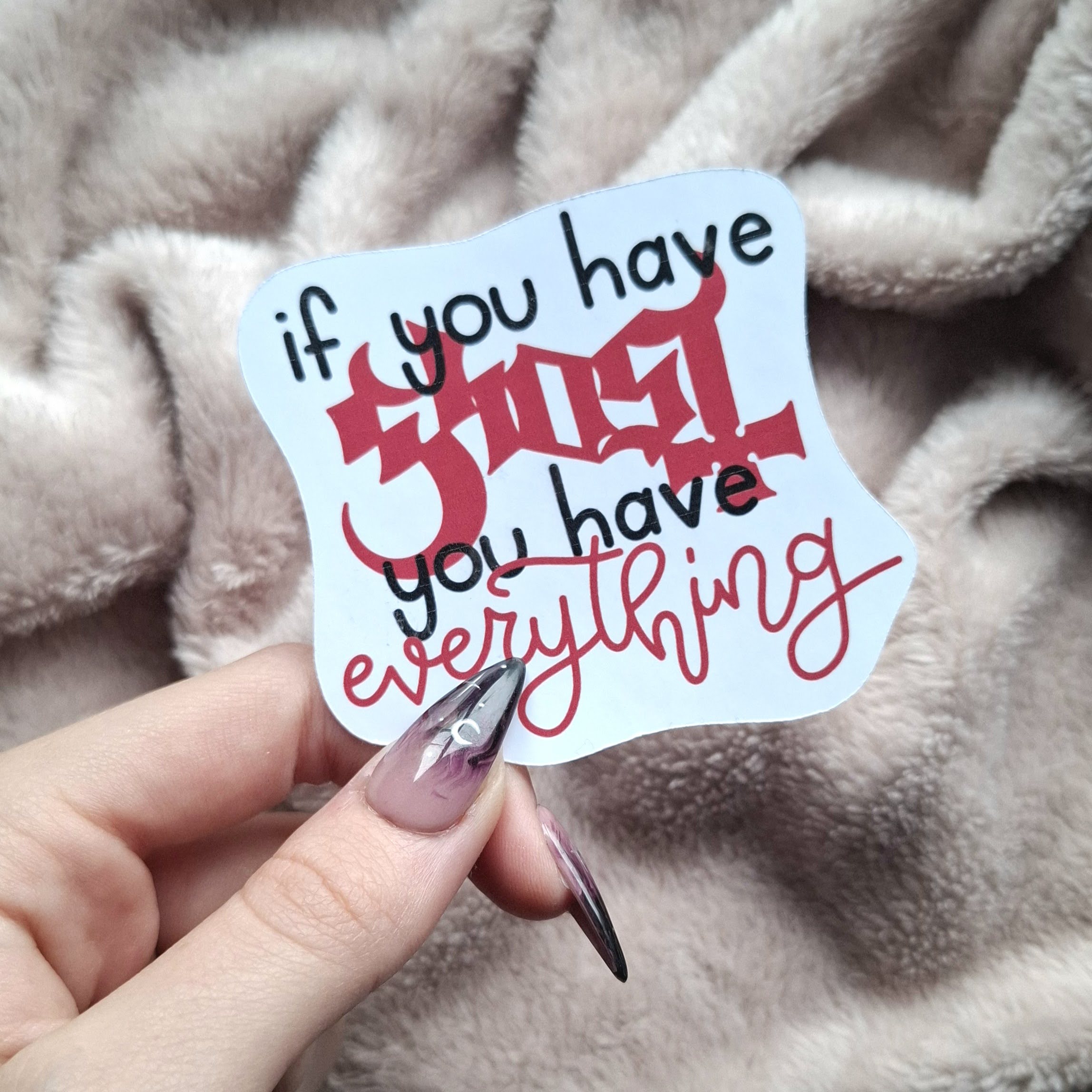 EvyHandmadeDesign Ghost - If You Have Ghost Sticker - Wit/Rood